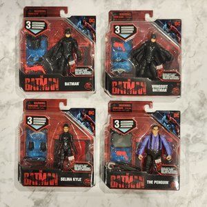 Spin Master The Batman Lot of 4 Figures Wingsuit Batman Selina Kyle The Penguin